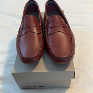 Lacoste men’s concours 19 SRM LEATHER BURGUNDY SJOES SIZE 11.5